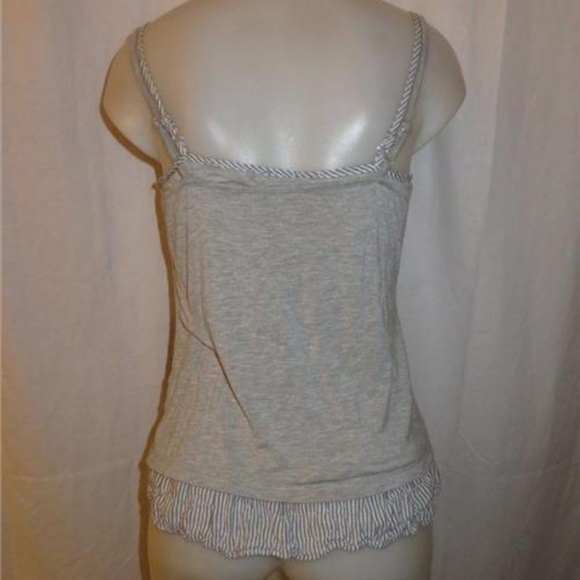 MACY'S GRAY/WHITE DOUBLE LAYERED TANK TOP SIZE S - Picture 5 of 5